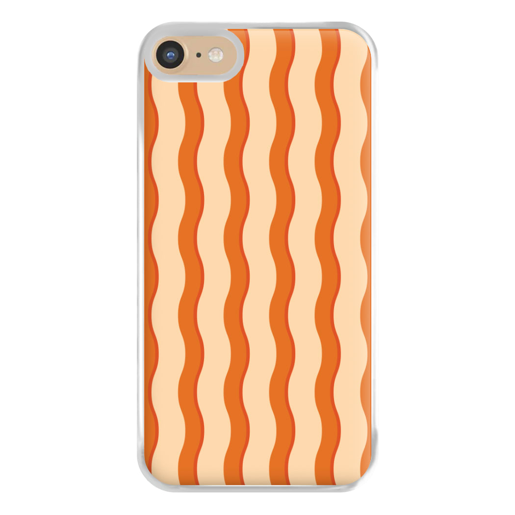 Orange Wavy Stripes Pattern Phone Case for iPhone 6 / 7 / 8 / SE