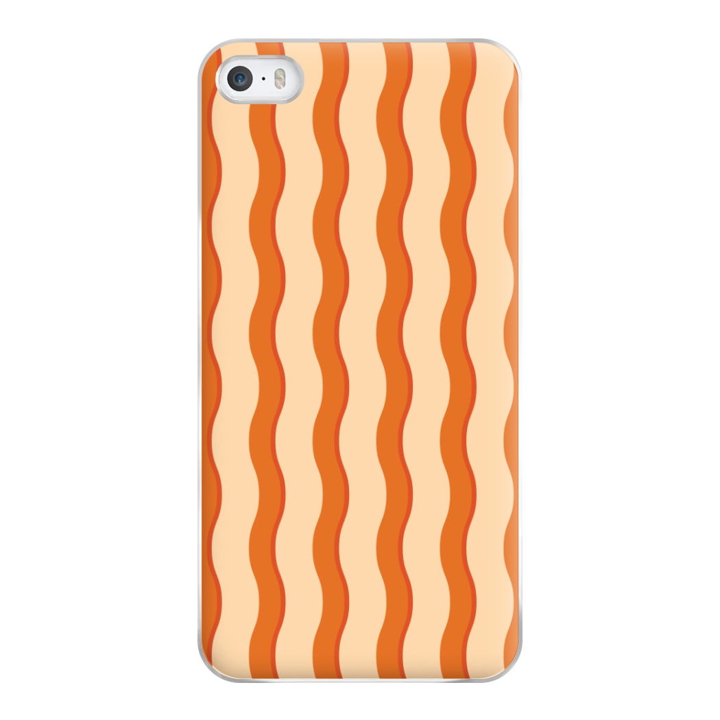 Orange Wavy Stripes Pattern Phone Case for iPhone 5 / 5s / SE 2016