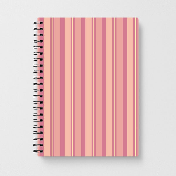 Pink And Yellow Stripes Notebook