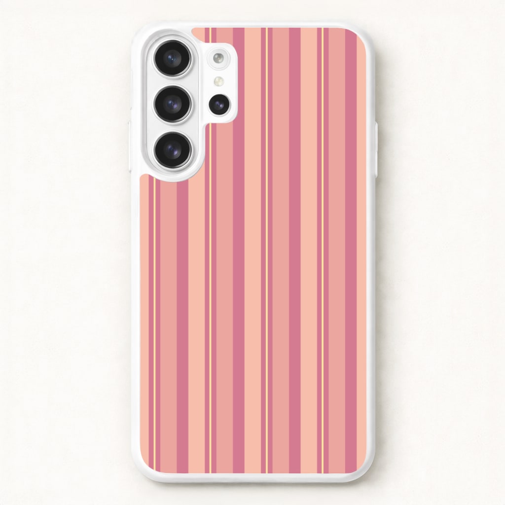 Pink And Yellow Stripes Phone Case for Galaxy S26 Ultra