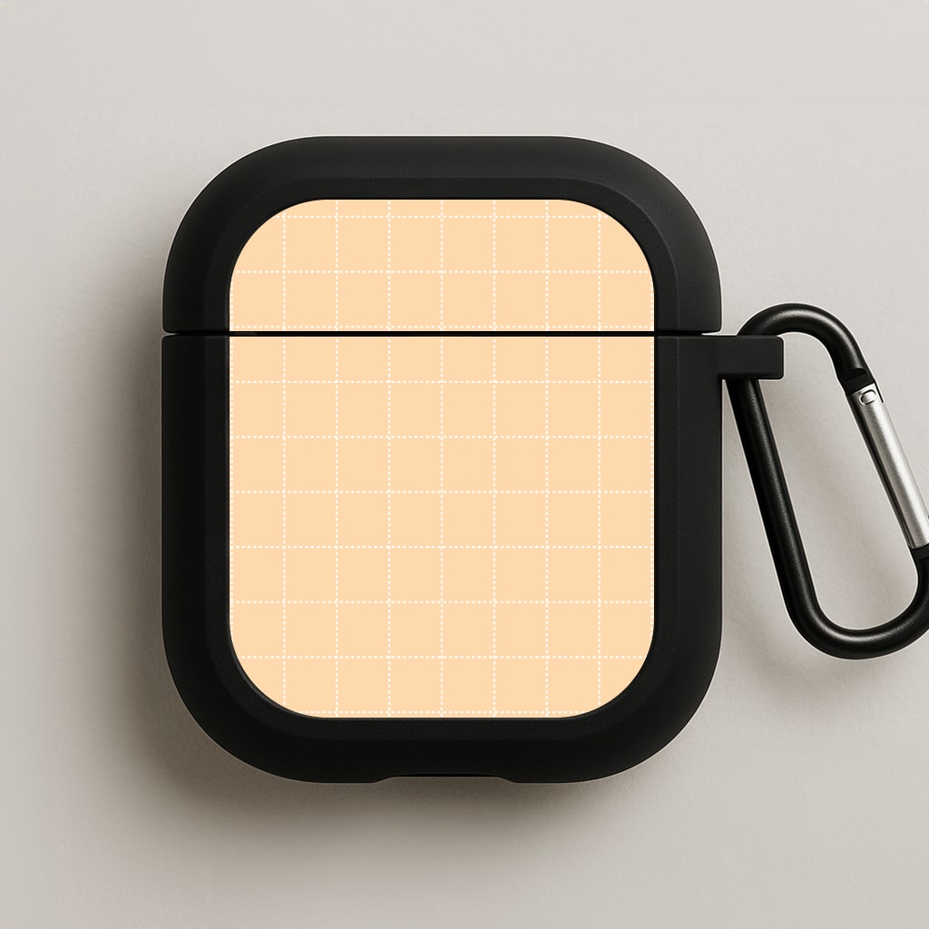 Criss Cross Peach Stripes AirPods Case