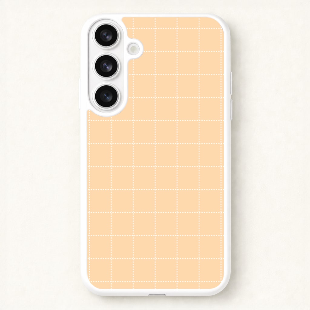 Criss Cross Peach Stripes Phone Case for Galaxy S26