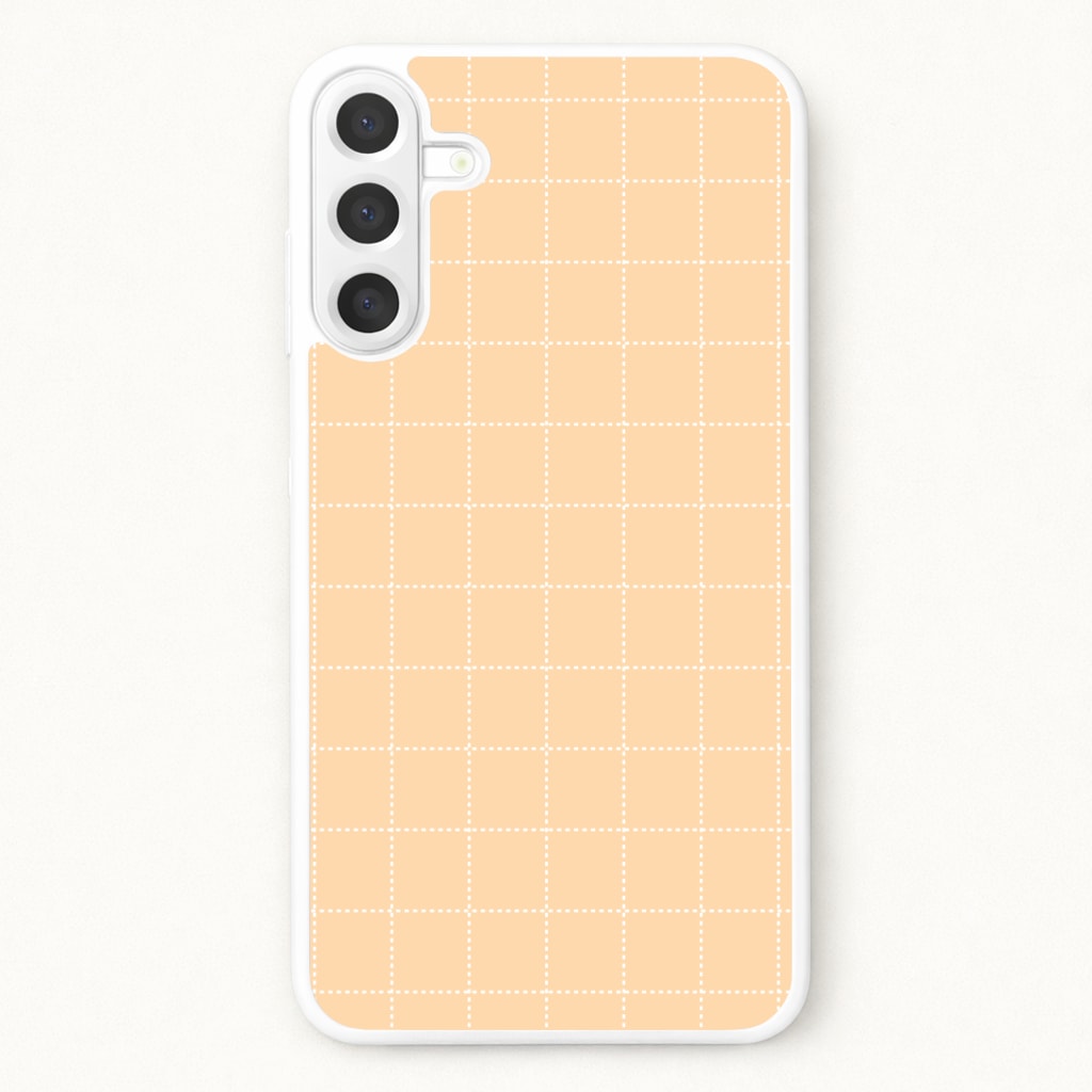 Criss Cross Peach Stripes Phone Case for Galaxy A17