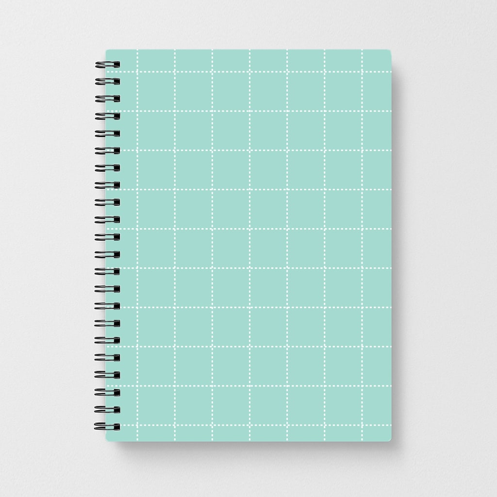 Criss Cross Cyan Stripes Notebook
