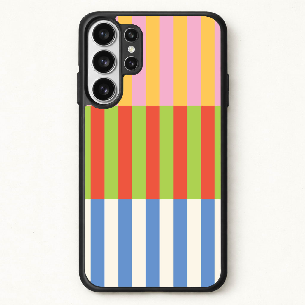 Colourful Stripes Pattern Phone Case for Galaxy S26 Ultra