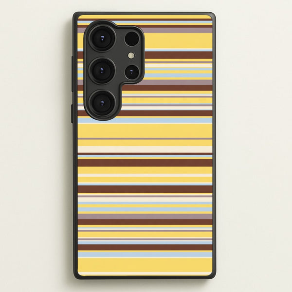 Cocoa Blue Stripe Phone Case - Galaxy S25 Ultra / Standard