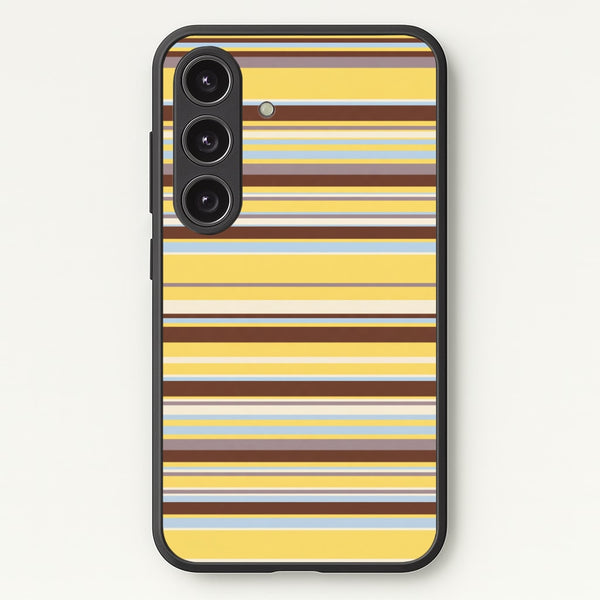 Cocoa Blue Stripe Phone Case - Galaxy S25 / Standard