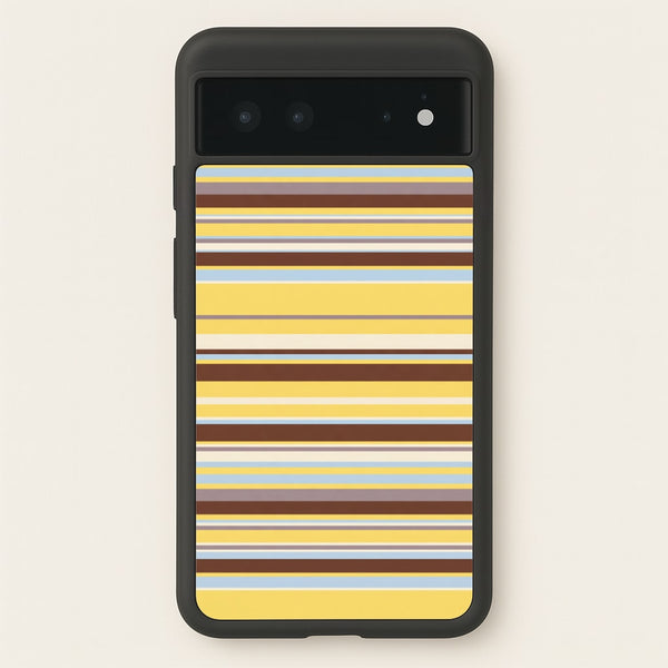 Cocoa Blue Stripe Phone Case - Google Pixel 6 / Standard