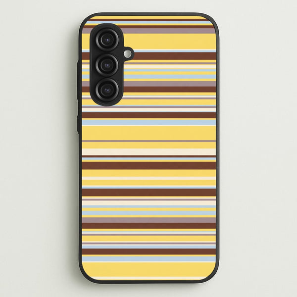 Cocoa Blue Stripe Phone Case - Galaxy S23FE / Standard