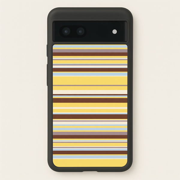 Cocoa Blue Stripe Phone Case - Google Pixel 6a / Standard