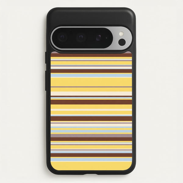 Cocoa Blue Stripe Phone Case - Google Pixel 9 Pro XL / Standard