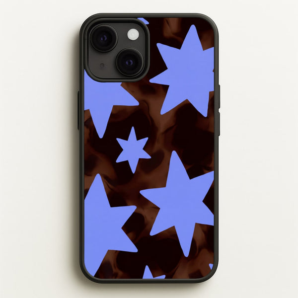 Tortoiseshell Star Scatter Phone Case - iPhone 13 Mini / Standard