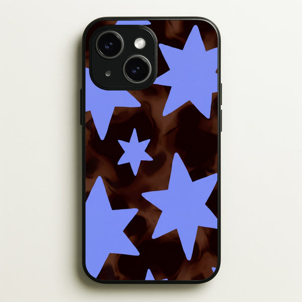 Tortoiseshell Star Scatter Phone Case - iPhone 14 Plus / Standard
