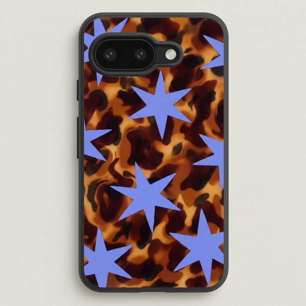 Tortoiseshell Star Scatter - Periwinkle Phone Case - Google Pixel 9a / Standard