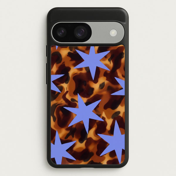 Tortoiseshell Star Scatter - Periwinkle Phone Case - Google Pixel 9 / 9 Pro / Standard