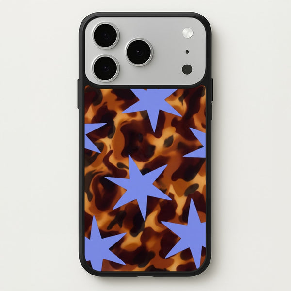 Tortoiseshell Star Scatter - Periwinkle Phone Case - iPhone 17 Pro Max / Standard