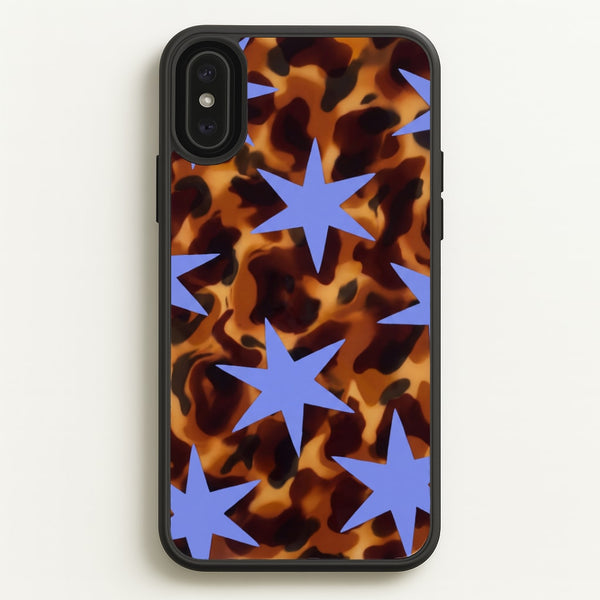 Tortoiseshell Star Scatter - Periwinkle Phone Case - iPhone XS Max / Standard