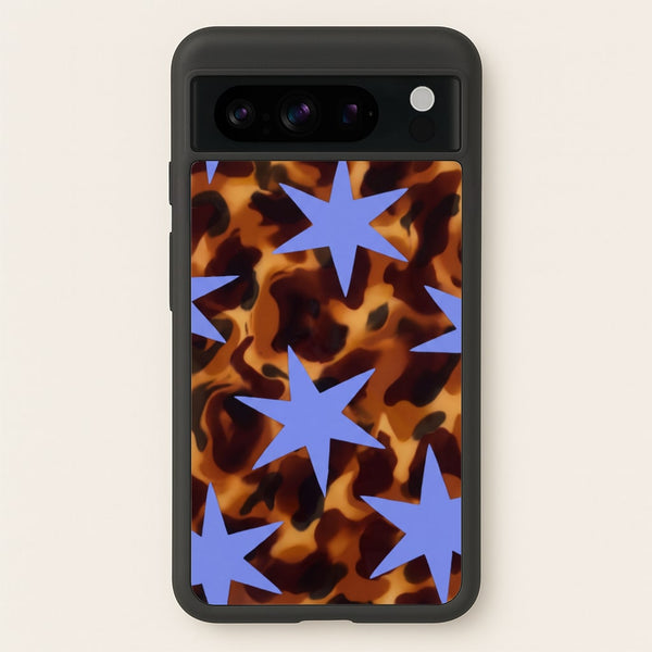 Tortoiseshell Star Scatter - Periwinkle Phone Case - Google Pixel 8 Pro / Standard