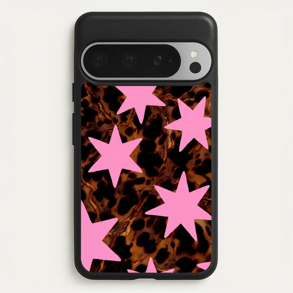Tortoiseshell Star Scatter - Pink Phone Case - Google Pixel 9 Pro XL / Standard