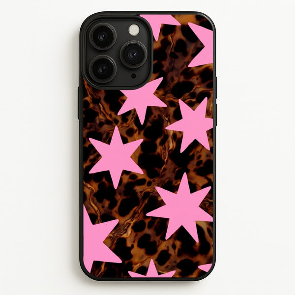 Tortoiseshell Star Scatter - Pink Phone Case - iPhone 11 Pro Max / Standard