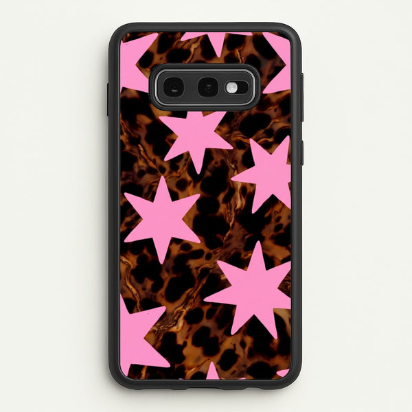 Tortoiseshell Star Scatter - Pink Phone Case - Galaxy S10e / Standard