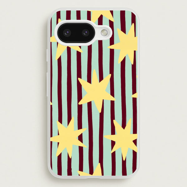 Butter Stars On Stripes Phone Case - Google Pixel 9a / Standard