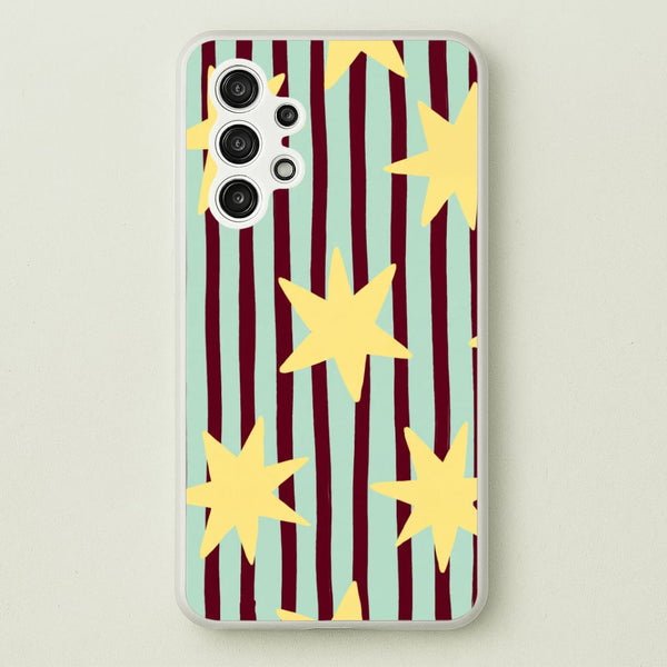 Butter Stars On Stripes Phone Case - Galaxy A13 / Standard