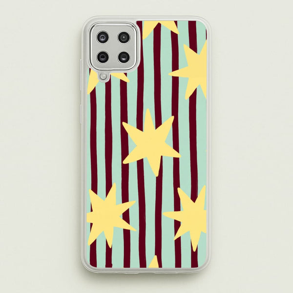 Butter Stars On Stripes Phone Case - Galaxy A12 / Standard
