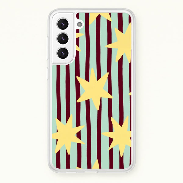 Butter Stars On Stripes Phone Case - Galaxy S21 / Standard
