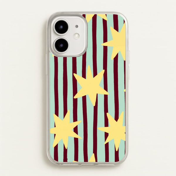 Butter Stars On Stripes Phone Case - iPhone 12 / 12 Pro / Standard