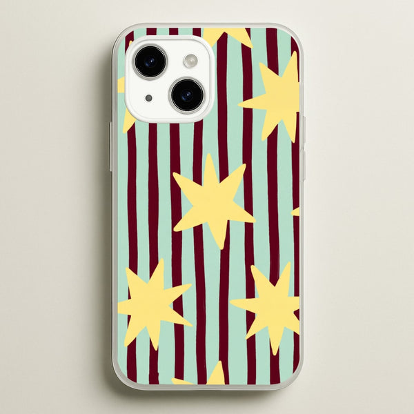Butter Stars On Stripes Phone Case - iPhone 14 Plus / Standard