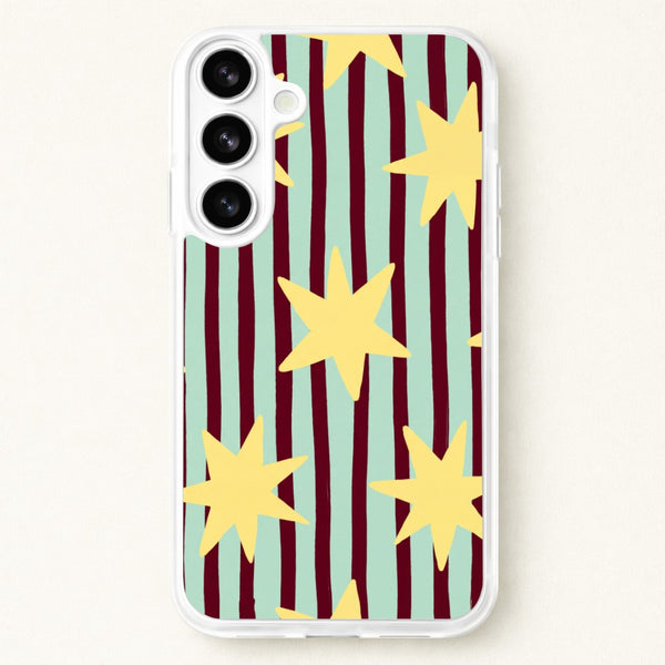 Butter Stars On Stripes Phone Case - Galaxy S26 / Standard