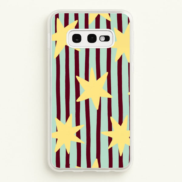 Butter Stars On Stripes Phone Case - Galaxy S10e / Standard