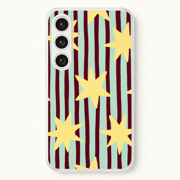 Butter Stars On Stripes Phone Case - Galaxy S25 / Standard