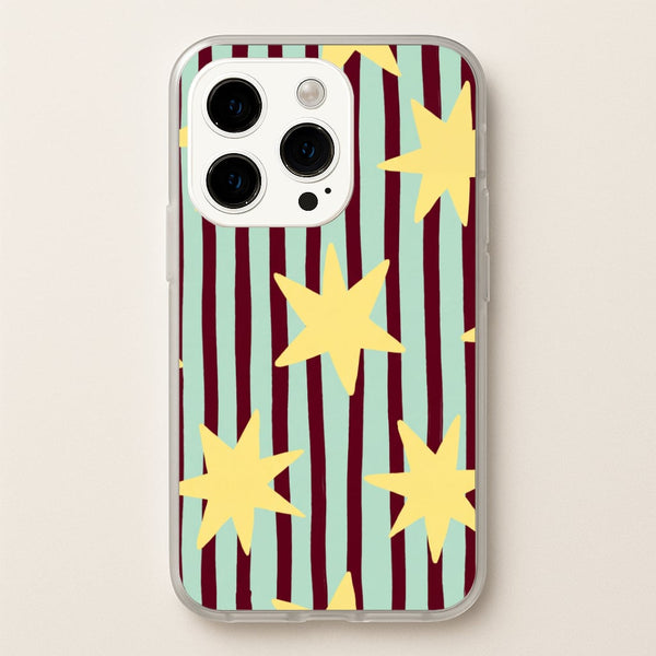 Butter Stars On Stripes Phone Case - iPhone 14 Pro / Standard