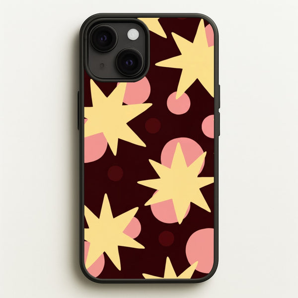 Cherry Stars And Spots Phone Case - iPhone 13 Mini / Standard