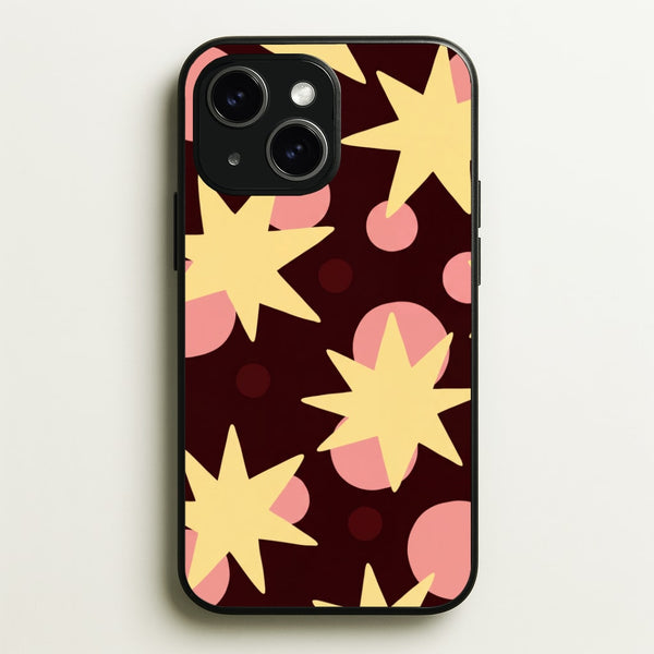 Cherry Stars And Spots Phone Case - iPhone 15 / Standard