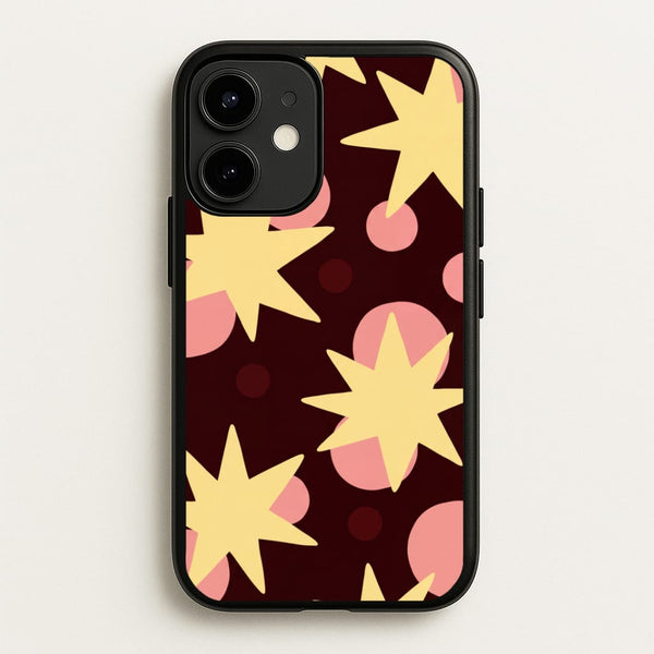 Cherry Stars And Spots Phone Case - iPhone 12 / 12 Pro / Standard