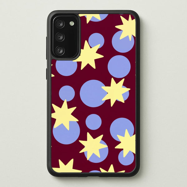 Butter Stars On Burgundy Phone Case - Galaxy S20 / Standard
