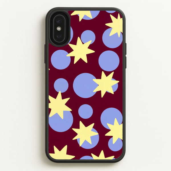 Butter Stars On Burgundy Phone Case - iPhone XS Max / Standard