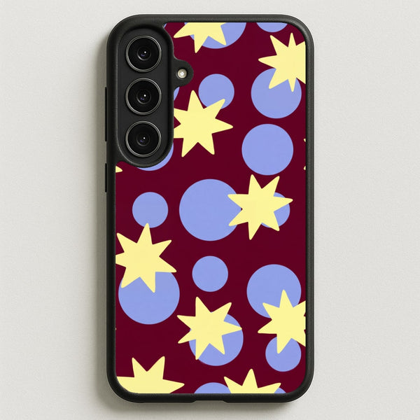 Butter Stars On Burgundy Phone Case - Galaxy S25FE / Standard