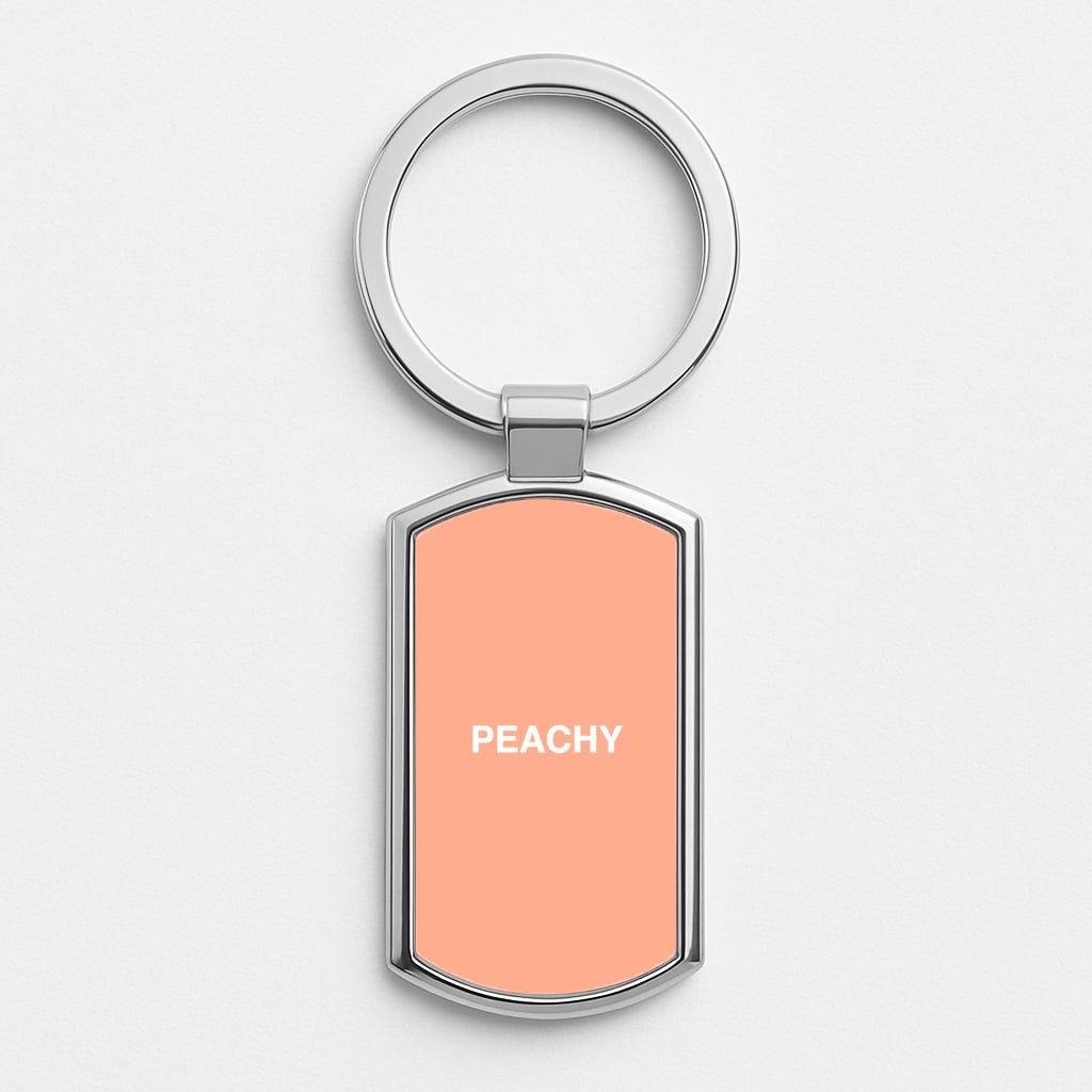Peachy Silver Keyring