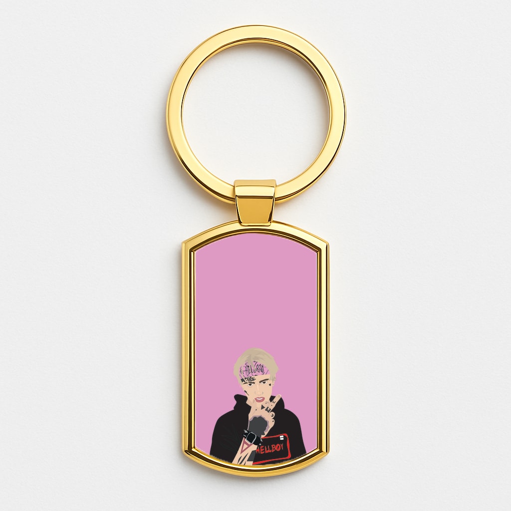 Pink Bandana - Peep Gold Keyring