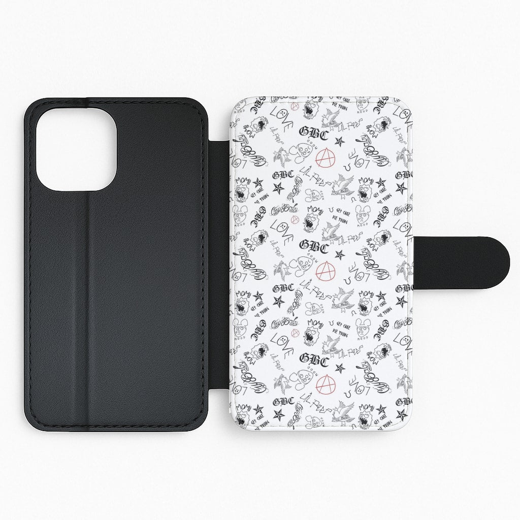 Tattoos - Peep Flip / Wallet Phone Case
