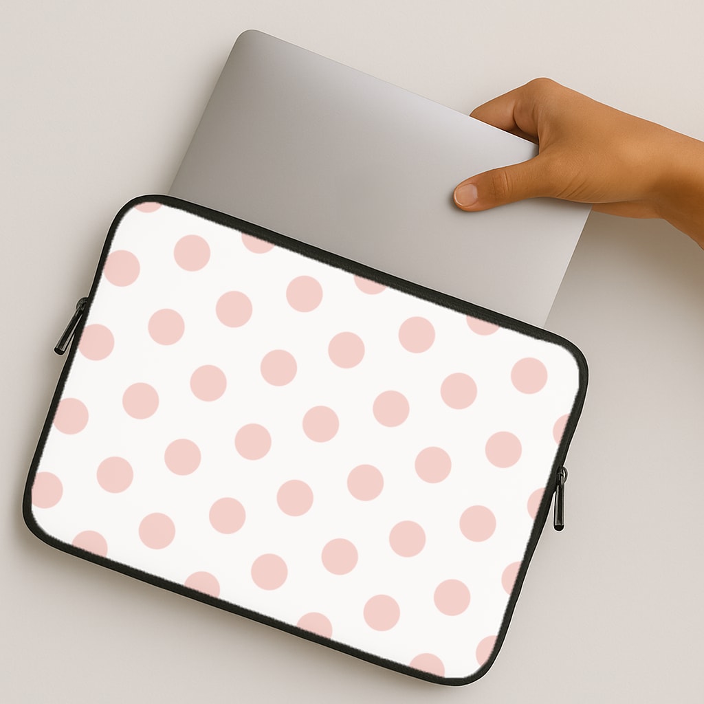 Pink Polka Dot Personalised MacBook Case