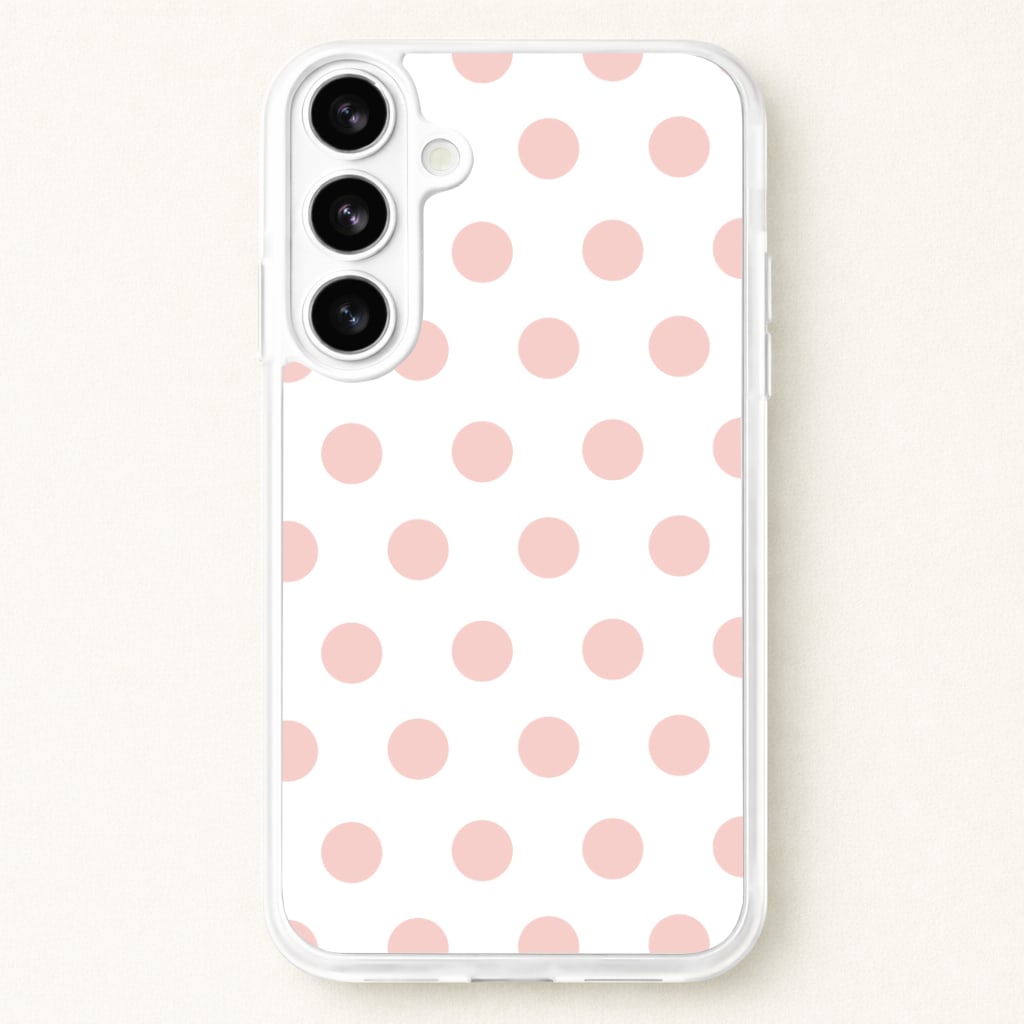 Pink Polka Dot Personalised Phone Case for Galaxy S26 Plus