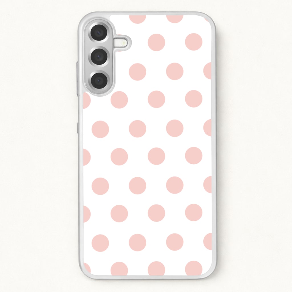 Pink Polka Dot Personalised Phone Case for Galaxy A17