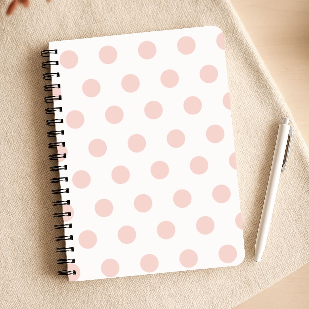 Pink Polka Personalised Notepad