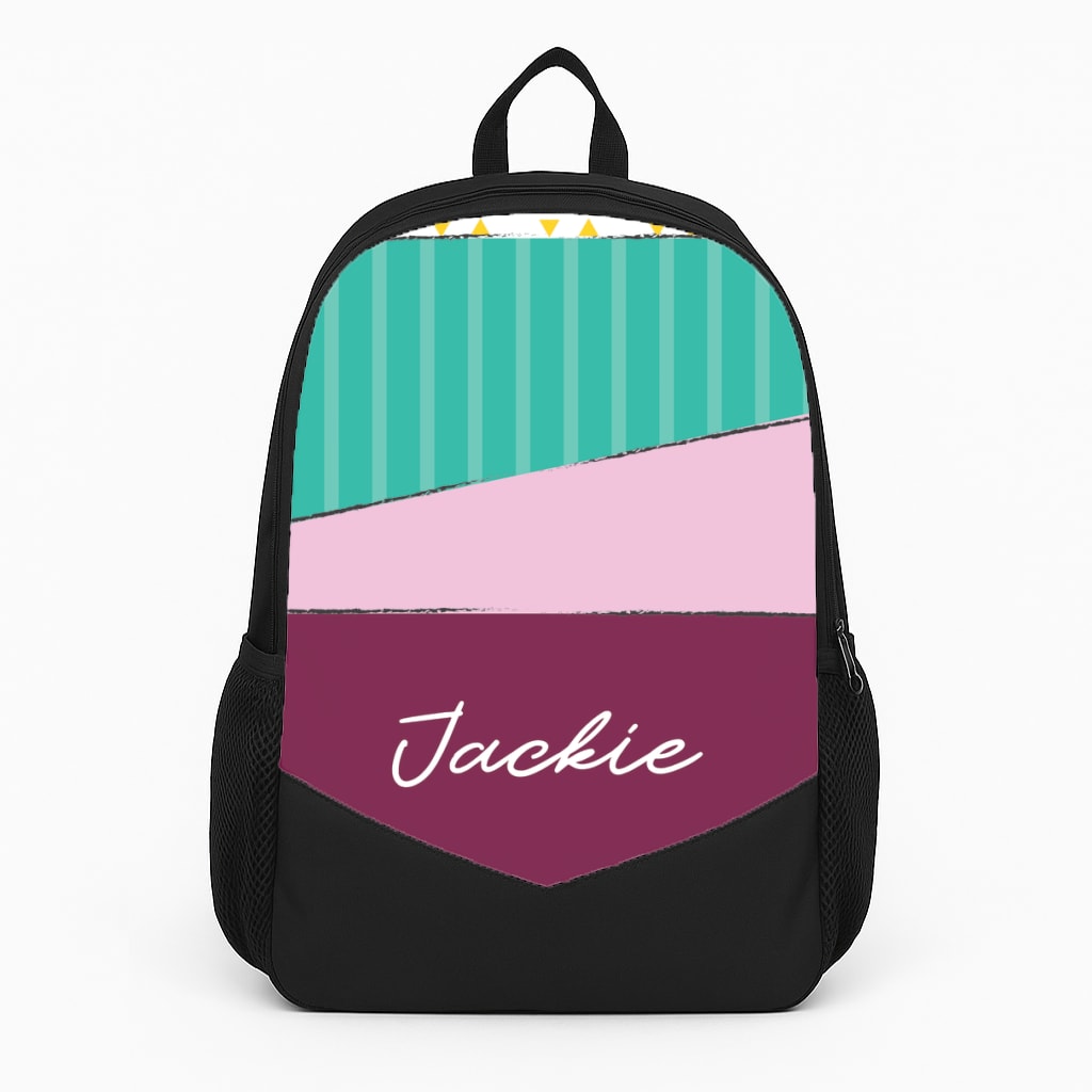 Geometric Patterns Personalised Name Backpack