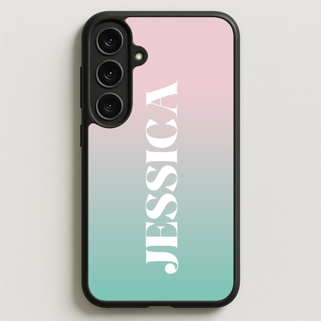 Gradient Personalised Name Phone Case for Galaxy S25FE